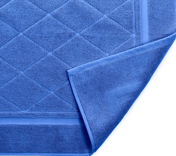 Tappeto Bagno In Cotone Minorca CM. 60X100 Spugnissima Tinta Unita Blu Caleffi