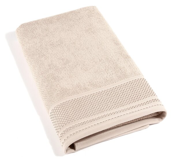 Telo Bagno In Cotone Gim CM. 90X140 Spugnissima Tinta Unita Crema Caleffi