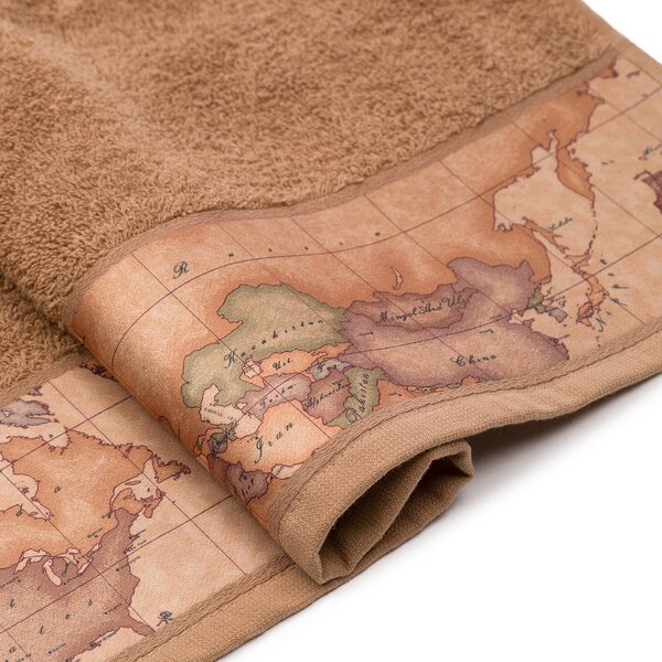 Set Asciugamani In Spugna In Cotone Geo Classic Standard Alviero Martini 1A Classe Geo Tortora Caleffi