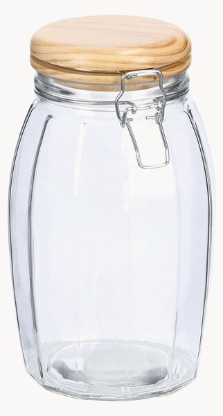 Set di 12 barattoli con coperchio in legno di pino Swing