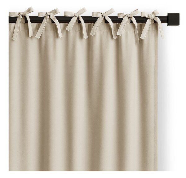 Tenda parzialmente oscurante color crema 140x250 cm Carli Tie – Restilo