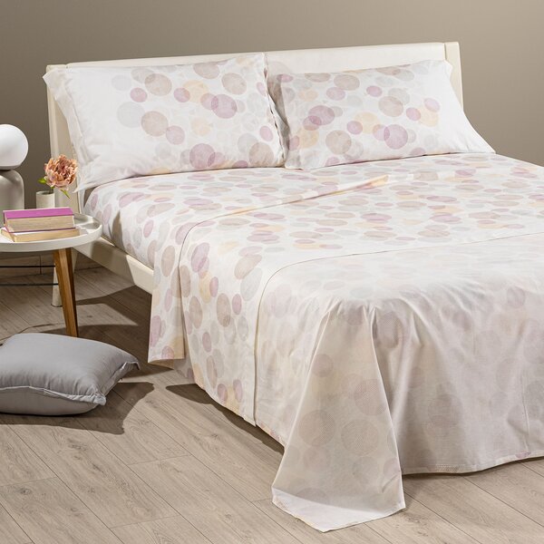 Completo Lenzuola In Cotone Sonic Singolo Caleffi Casa Color Corallo Caleffi