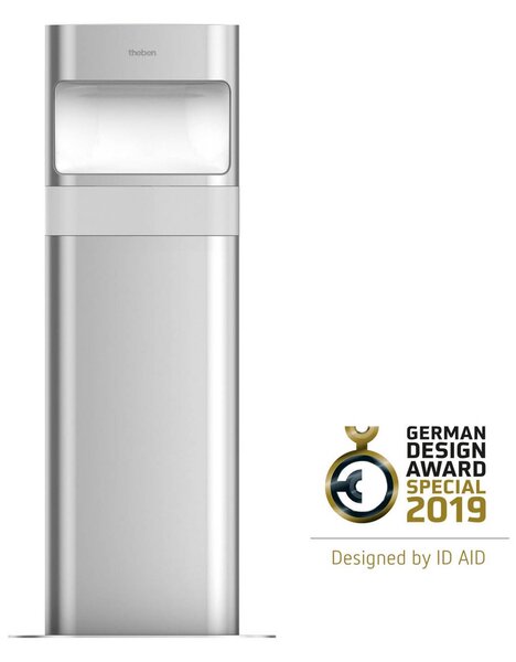 Theben theLeda D BL AL terra, sensore PIR, 40 cm, Alluminio / Grigio / Zincato, Alluminio, Moderno