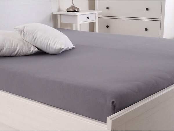 Lenzuolo elasticizzato grigio scuro 180x200 cm - B.E.S