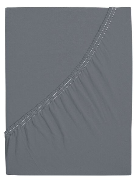 Lenzuolo elasticizzato grigio scuro 120x200 cm - B.E.S