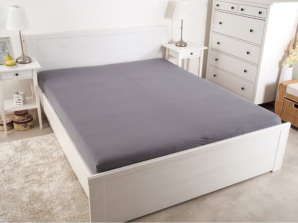 Lenzuolo elasticizzato grigio scuro 180x200 cm - B.E.S