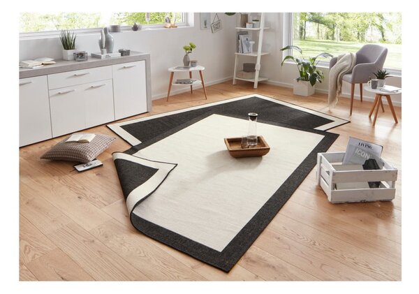 Tappeto da esterno nero e crema , 80 x 150 cm Panama - NORTHRUGS