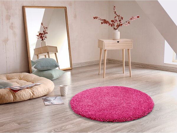 Tappeto rosa , ø 100 cm Aqua Liso - Universal