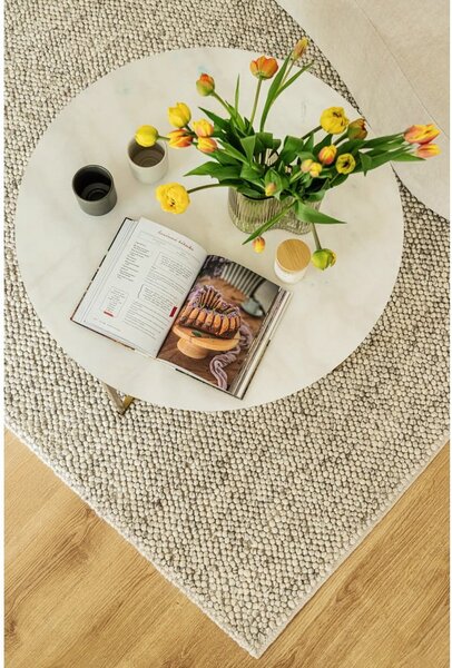 Tappeto in lana grigio chiaro 160x230 cm Minerals - Flair Rugs
