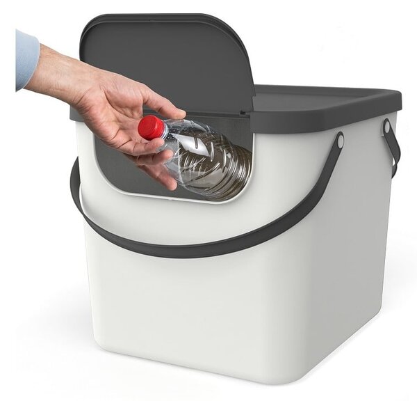 Bidone per rifiuti in plastica riciclata 40 l Albula - Rotho