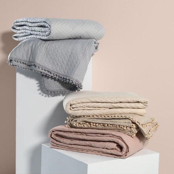 Copriletto beige 200x220 cm Meadore – Restilo