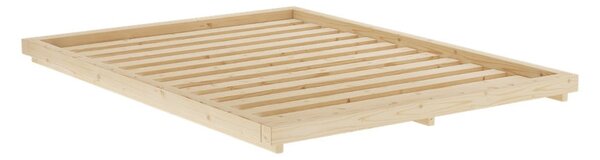 Letto matrimoniale in legno di pino con griglia 140x200 cm in colore naturale Dock - Karup Design