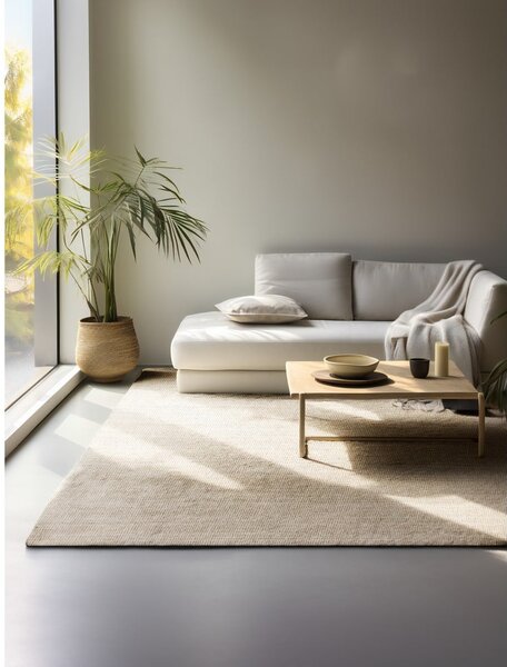 Tappeto color crema in iuta 120x170 cm Bouclé – Hanse Home