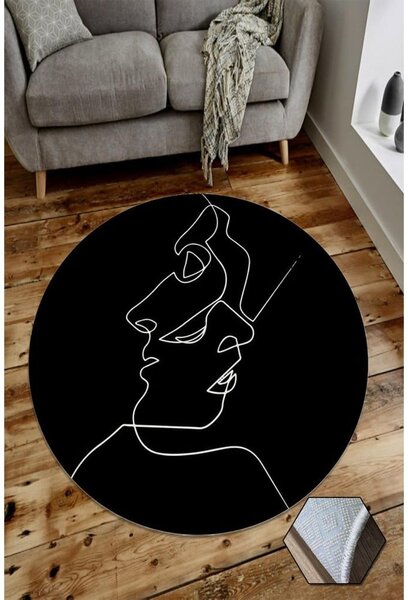 Tappeto Faces, ⌀ 100 cm - Rizzoli