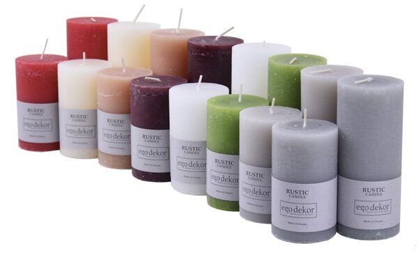 Candela rosso vino Ruggine, durata 58 h Rustic - Rustic candles by Ego dekor