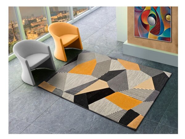 Tappeto arancione e grigio , 160 x 230 cm Gladys Sarro - Universal