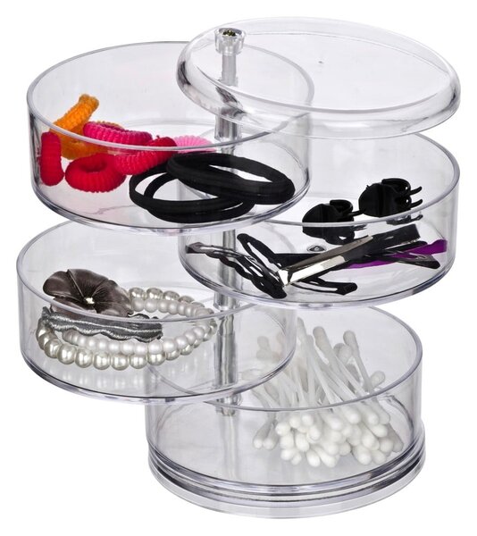 Organizzatore di cosmetici con 4 scomparti Trasparente - Wenko