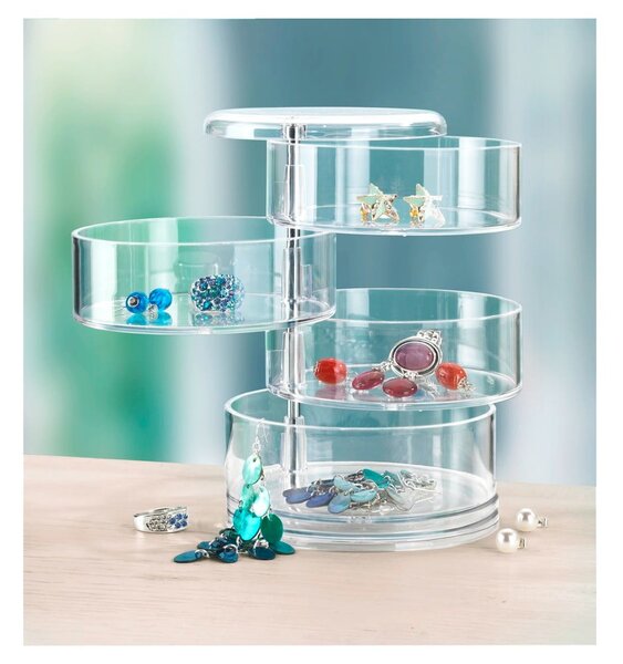 Organizzatore di cosmetici con 4 scomparti Trasparente - Wenko