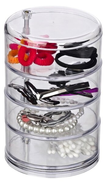 Organizzatore di cosmetici con 4 scomparti Trasparente - Wenko