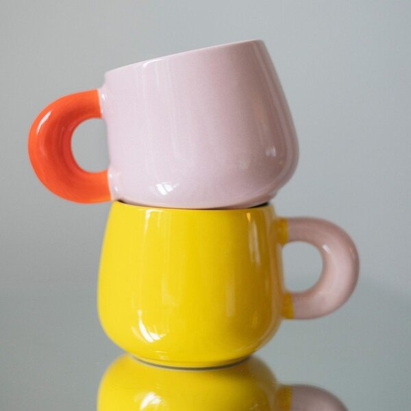 Tazza rosa in new bone china 470 ml Coco – ONA