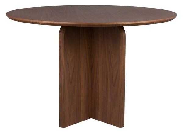 Tavolo da pranzo rotondo con effetto noce ø 120 cm Laurent – White Label