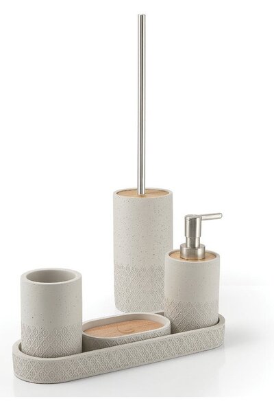 Ciotola in cemento beige, lunghezza 30 cm Afrodite - Sapho
