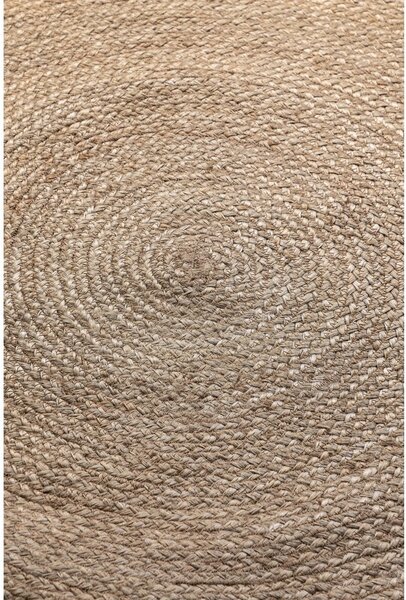 Tappeto rotondo greige in iuta reversibile ø 140 cm Braided – Hanse Home