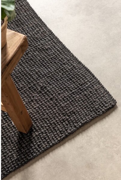 Passatoia nera in iuta 80x200 cm Bouclé – Hanse Home