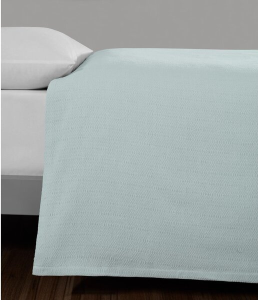 Copriletto in cotone color menta per letto matrimoniale 200x230 cm Serenity - Mijolnir