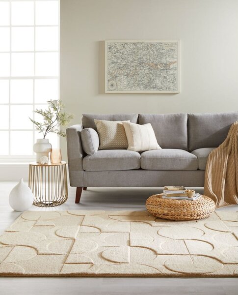 Tappeto in lana di colore naturale 200x290 cm Gigi - Flair Rugs