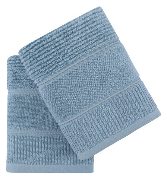 Set di 2 asciugamani in cotone blu, 50 x 90 cm Daniela - Foutastic