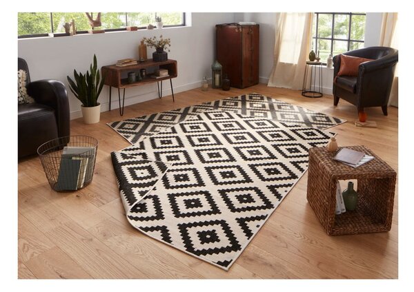 Tappeto da esterno nero e crema , 80 x 150 cm Malta - NORTHRUGS