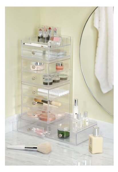 Organizer trasparente con 3 cassetti Cassetti, altezza 18 cm - iDesign