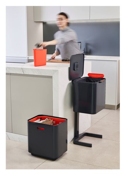 Cestino differenziato grigio grafite Totem Max, 60 l - Joseph Joseph