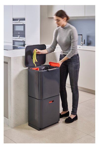 Cestino differenziato grigio grafite Totem Max, 60 l - Joseph Joseph