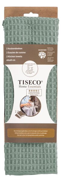 Set di strofinacci in microfibra 2 pz 40x60 cm Waffle – Tiseco Home Studio