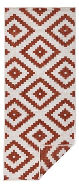 Tappeto da esterno marrone e crema , 80 x 250 cm Malta - NORTHRUGS