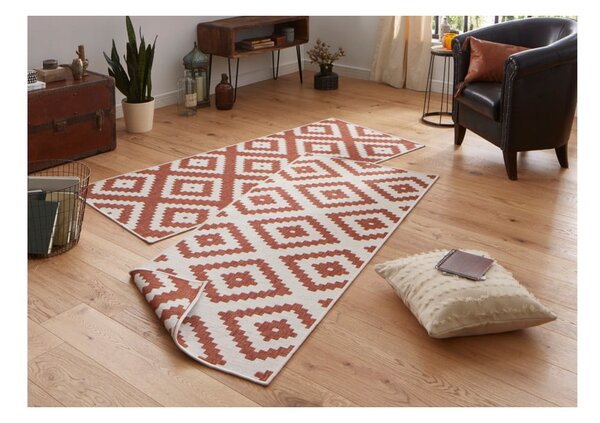 Tappeto da esterno marrone e crema , 80 x 250 cm Malta - NORTHRUGS