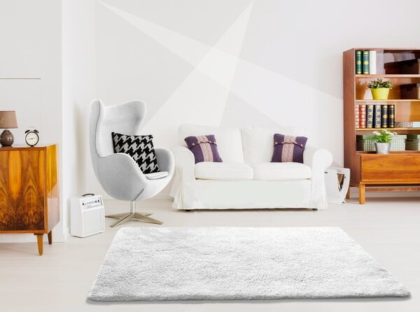 Tappeto bianco , 140 x 200 cm Alpaca Liso - Universal