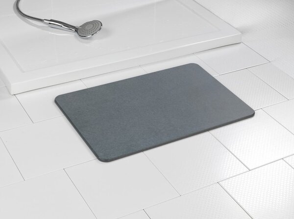 Tappetino da bagno grigio in terra di diatomee 39x60 cm Simi - Wenko