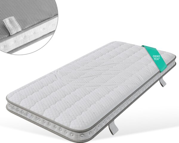 Materasso a molle insacchettate, 90x200 cm, 7 zone, altezza 10 cm, modello ibrido con schiuma a freddo, OEKO-TEX STANDARD 100