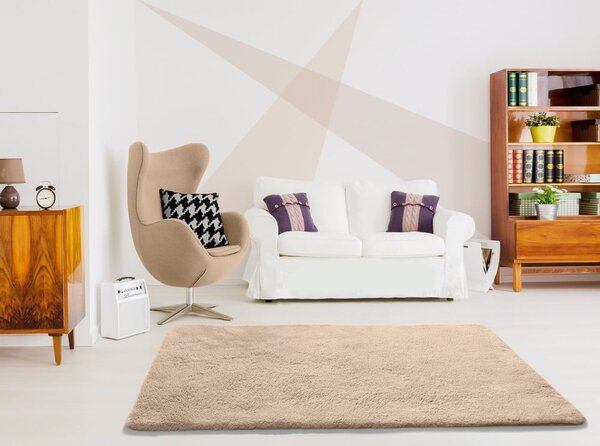 Tappeto beige , 140 x 200 cm Alpaca Liso - Universal
