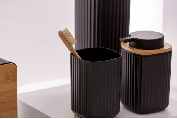 Tazza nera per spazzolini da denti Rotello - Wenko