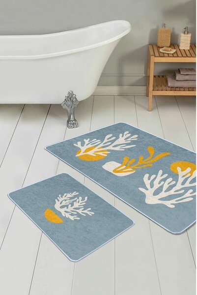 Tappetini da bagno blu in set da 2 100x60 cm - Minimalist Home World