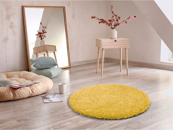 Tappeto giallo , ø 80 cm Aqua Liso - Universal