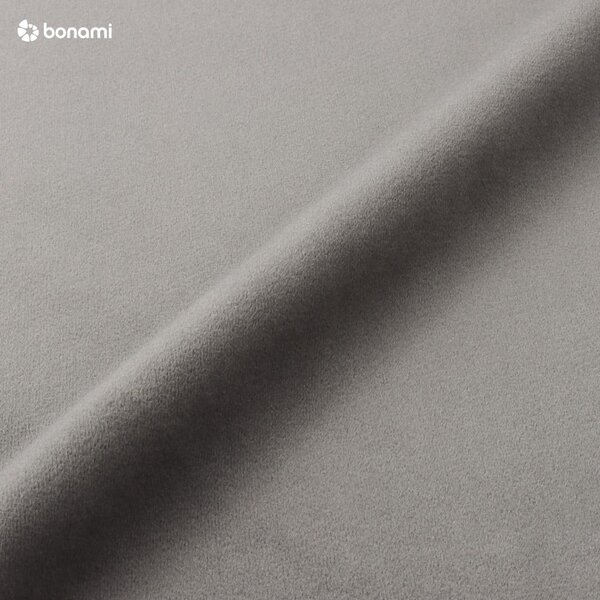 Letto matrimoniale imbottito grigio chiaro con contenitore con griglia 200x200 cm Kelp - Micadoni Home