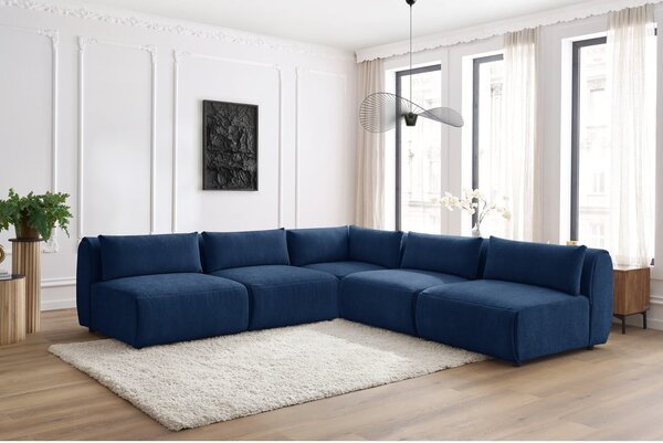 Divano angolare blu scuro (variabile) Jeanne - Bobochic Paris