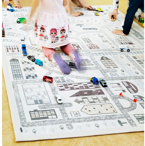 Tappeto per bambini bifacciale bianco, 160 x 230 cm Ülejõe - Narma