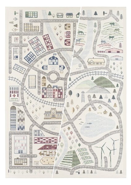 Tappeto per bambini bifacciale bianco, 160 x 230 cm Ülejõe - Narma