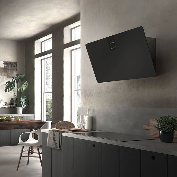 Faber Cappa Cucina Aspirante a Parete Larghezza 80 cm Profondit 39 cm Classe A+ colore Nero - 330.0597.526 Soft Edge Black Ingo A80